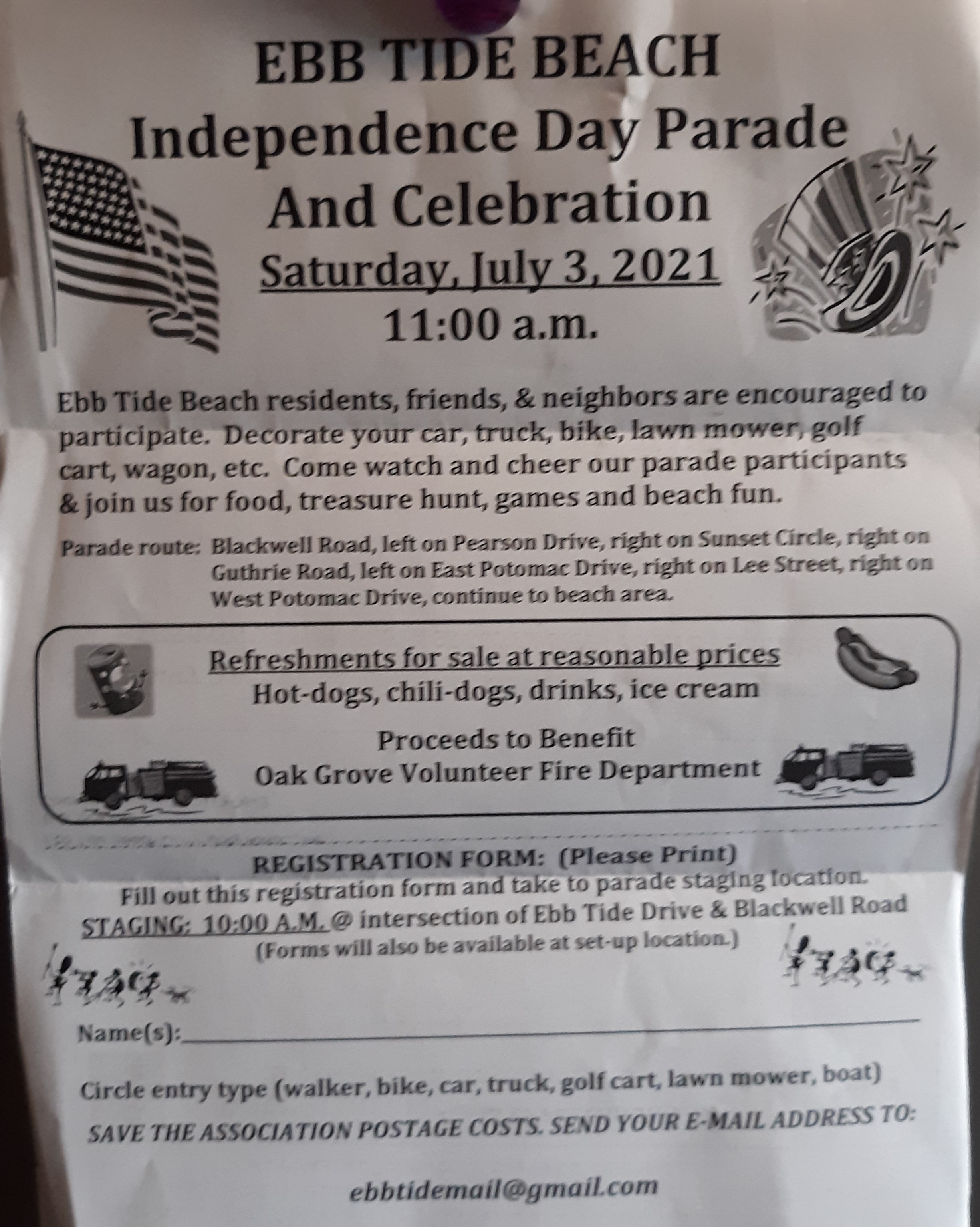 4th of July Celebration flyer