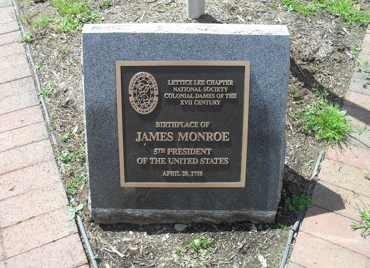 James Monroe Plaque at Visitor Center