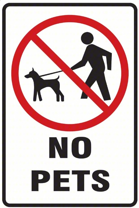 No Pets Sign