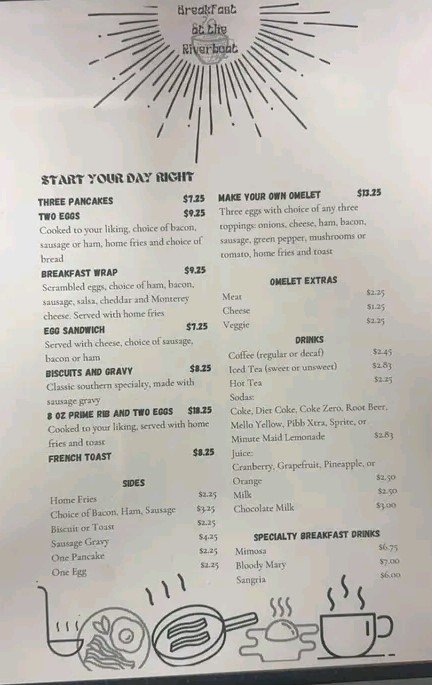 Riverboat Fall 2024 Menu